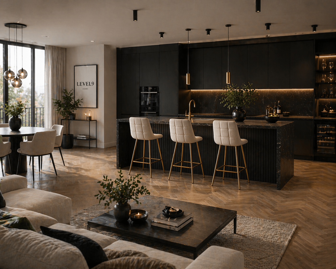 Hoker ARCETO w aranżacji kuchni premium